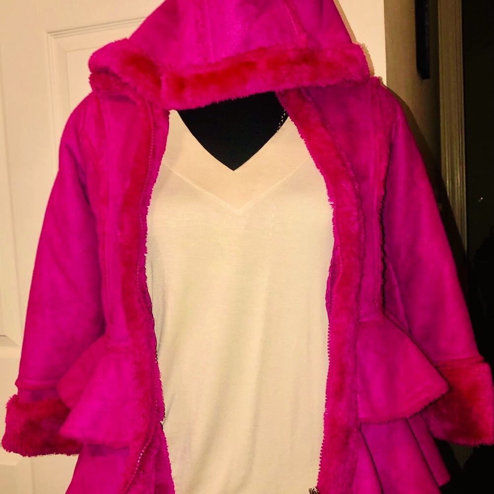 Cute magenta pink coat for girl
